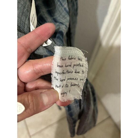 NWT Free People FP Tie Dye Ruffle Kimono Wrap Top Green M-L - Picture 6 of 10